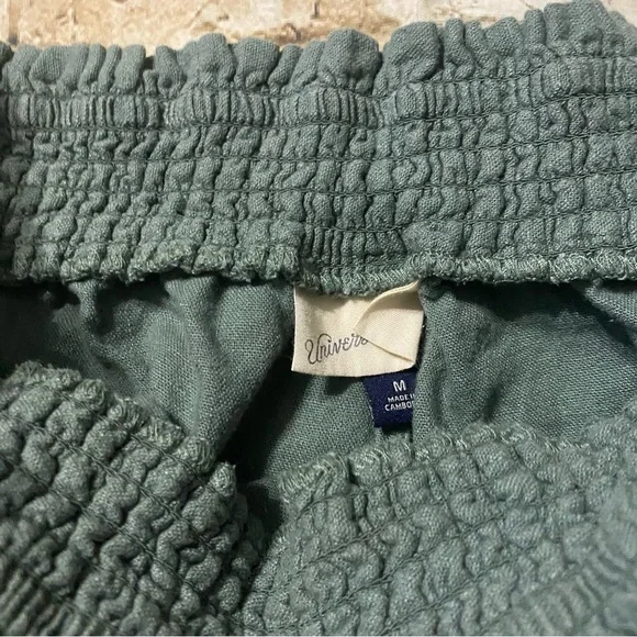 Universal Thread Green Linen Blend Stretch Waist Pull On Shorts - Picture 4 of 5